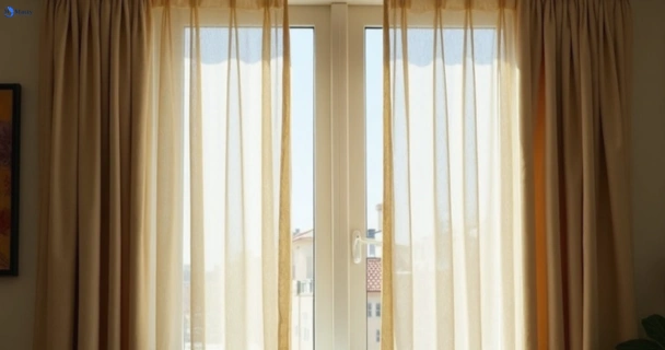 Dull dusty drapes in dural-nsw before professional cleaning